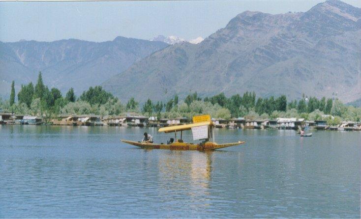 View of Houseboats on Dal Lake, Kashmir