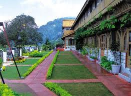 Landscaped garden at Grand View Hotel