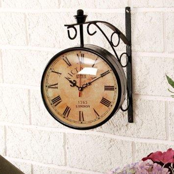 Swagger 8 Inch Dial Vintage Double Sided Wall Clock