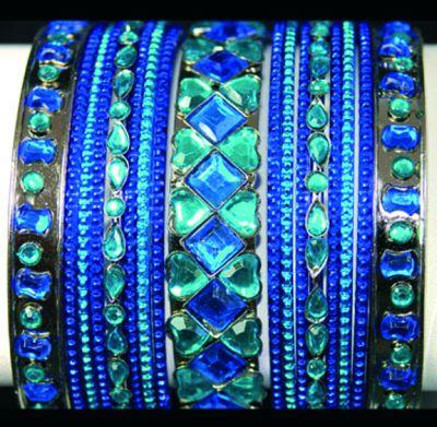 Blue coloured beautiful Bangles 