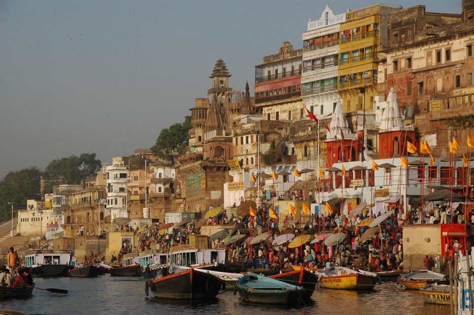 Ghats at the River Ganges in Varanasi