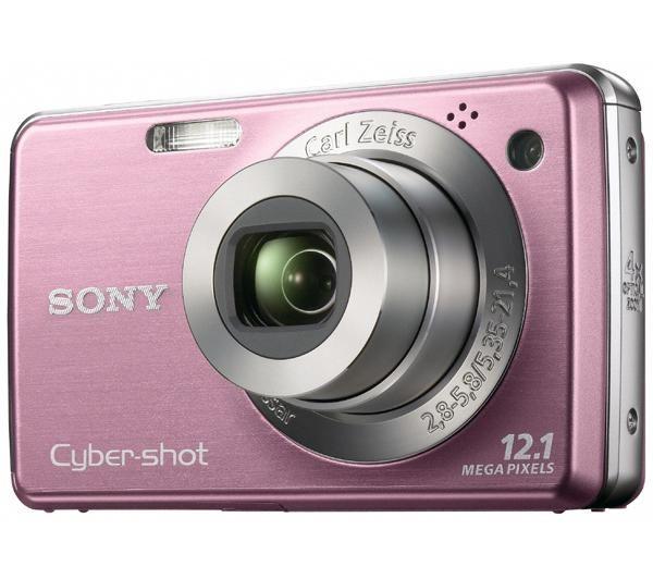 DSC-W210 Pink Angled View