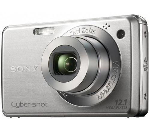 DSC-W210 Silver Angled View