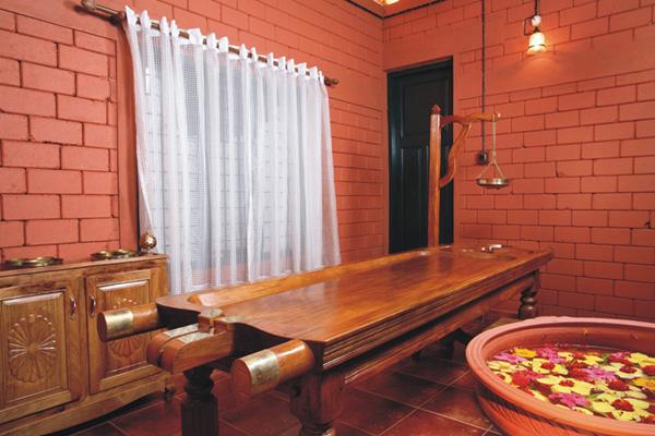 Ayurvedic treatment room