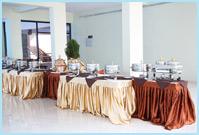 Buffet table in the Dining hall