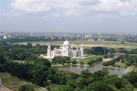 Aerial view of Victoria Memorial Kolkata 