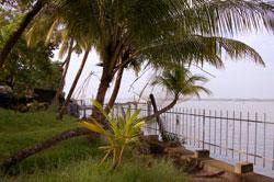 Vembanad lake near the Mylanthara Homestay