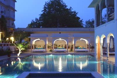 Pool at the Samode Palace, Jaipur