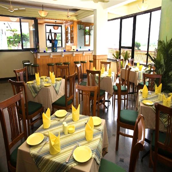 View of restaurant at Palmarinha Resort, Goa