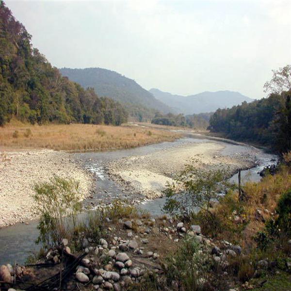 View of the river in Jim Corbett National Park