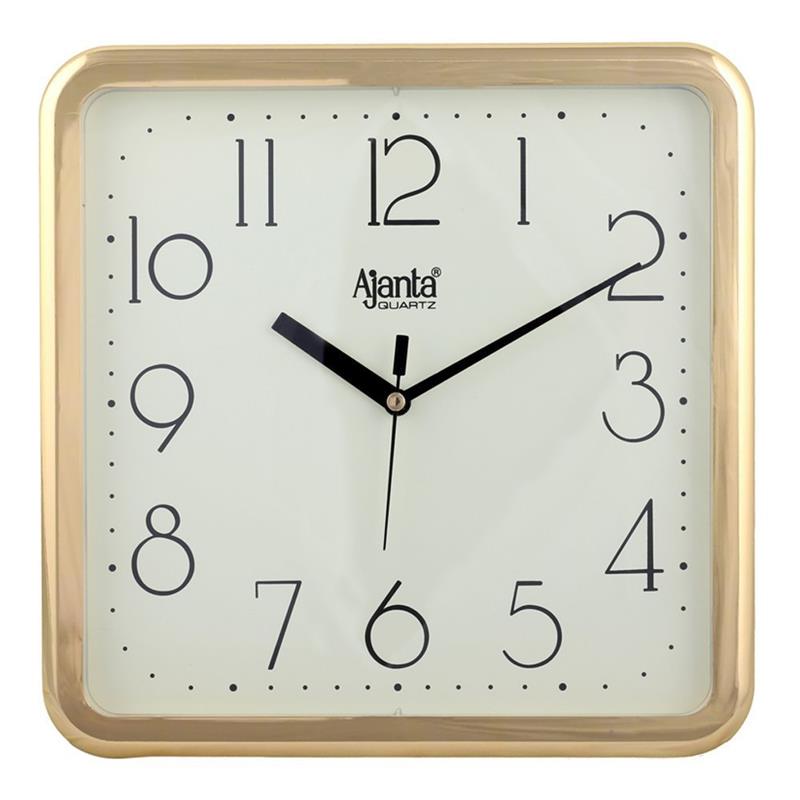 Ajanta Quartz Wall Clock Square Shape,Sandle