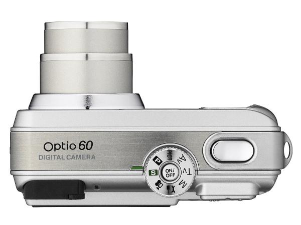 Pentax Optio E60 Top View